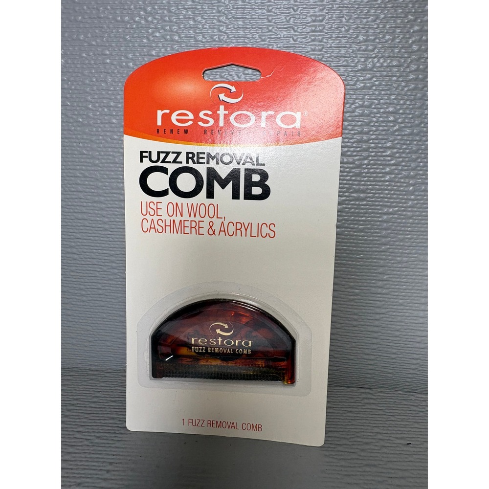 Restora Fuzz Removal Comb for Wool Cashmere Acrylics Tortoiseshell Fabric Tool